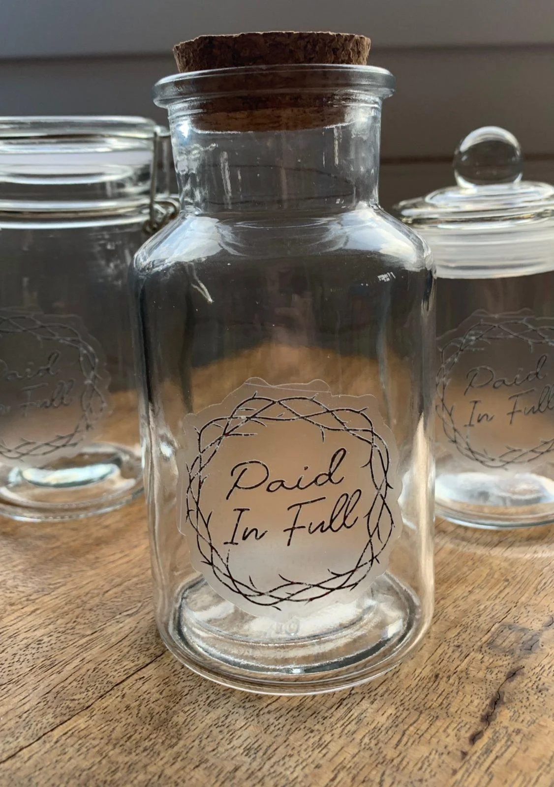 CLEAR 2"- Paid In Full- Easter / Lent Sticker / Decal - Crown of Thorns - Image 2