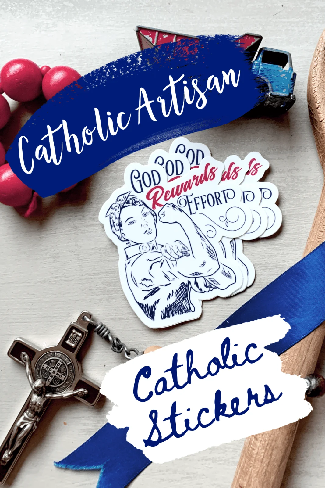 God Rewards Effort! -Christian Quote Decal Sticker - Image 2