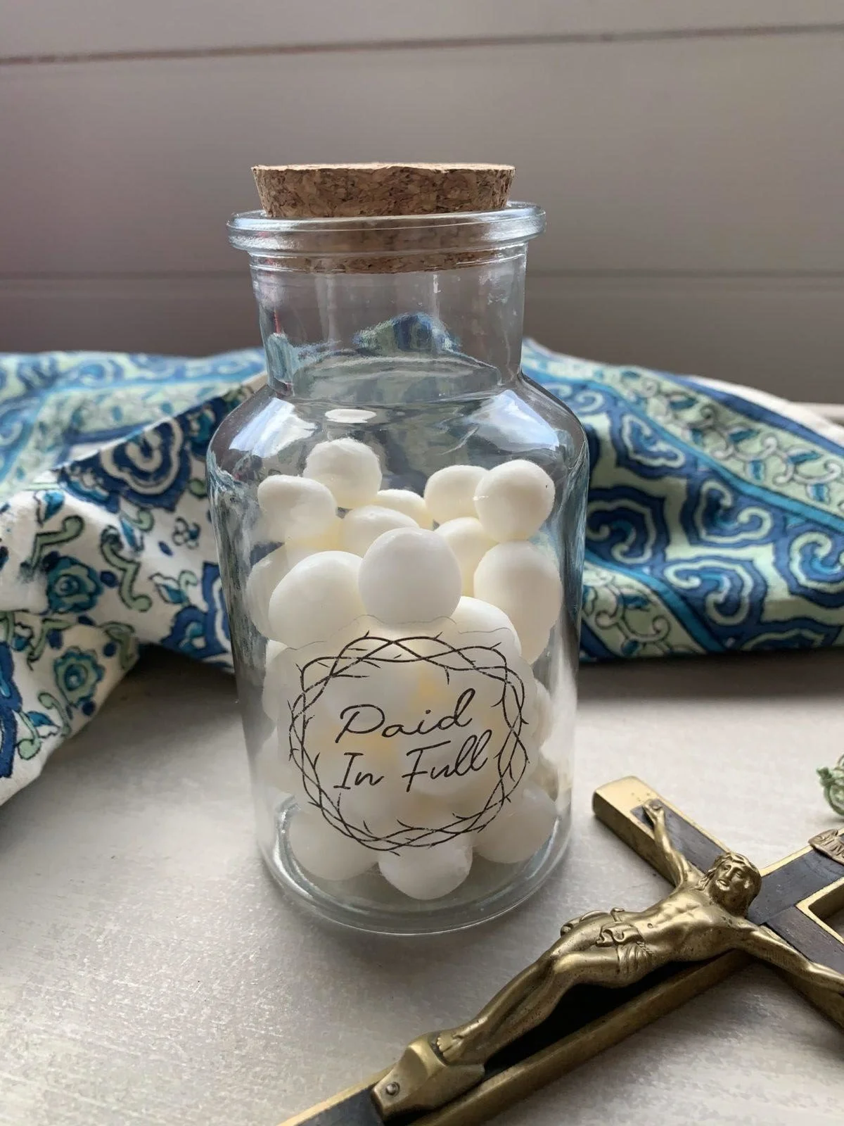 CLEAR 2"- Paid In Full- Easter / Lent Sticker / Decal - Crown of Thorns - Image 6