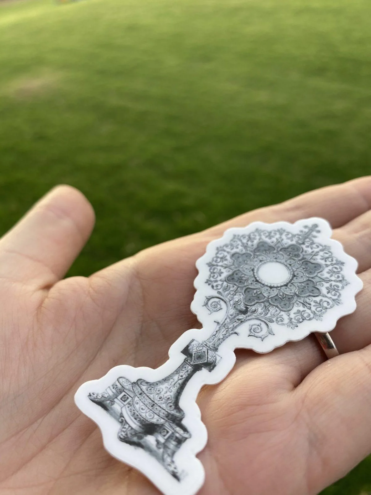 Catholic Monstrance, Adoration Vintage Catholic sticker - Image 2