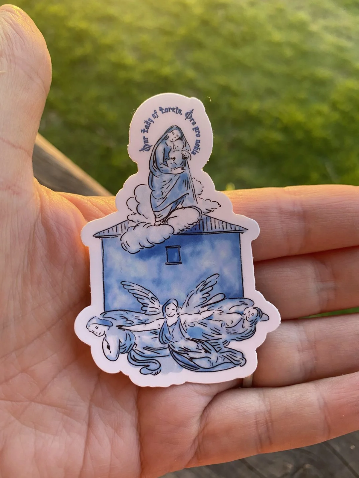 Our lady of Loreto - Catholic Sticker - Patron of pilots and flyers! - Image 3