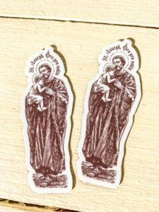 St. Joseph with baby Jesus - Vintage style - Catholic Sticker ...