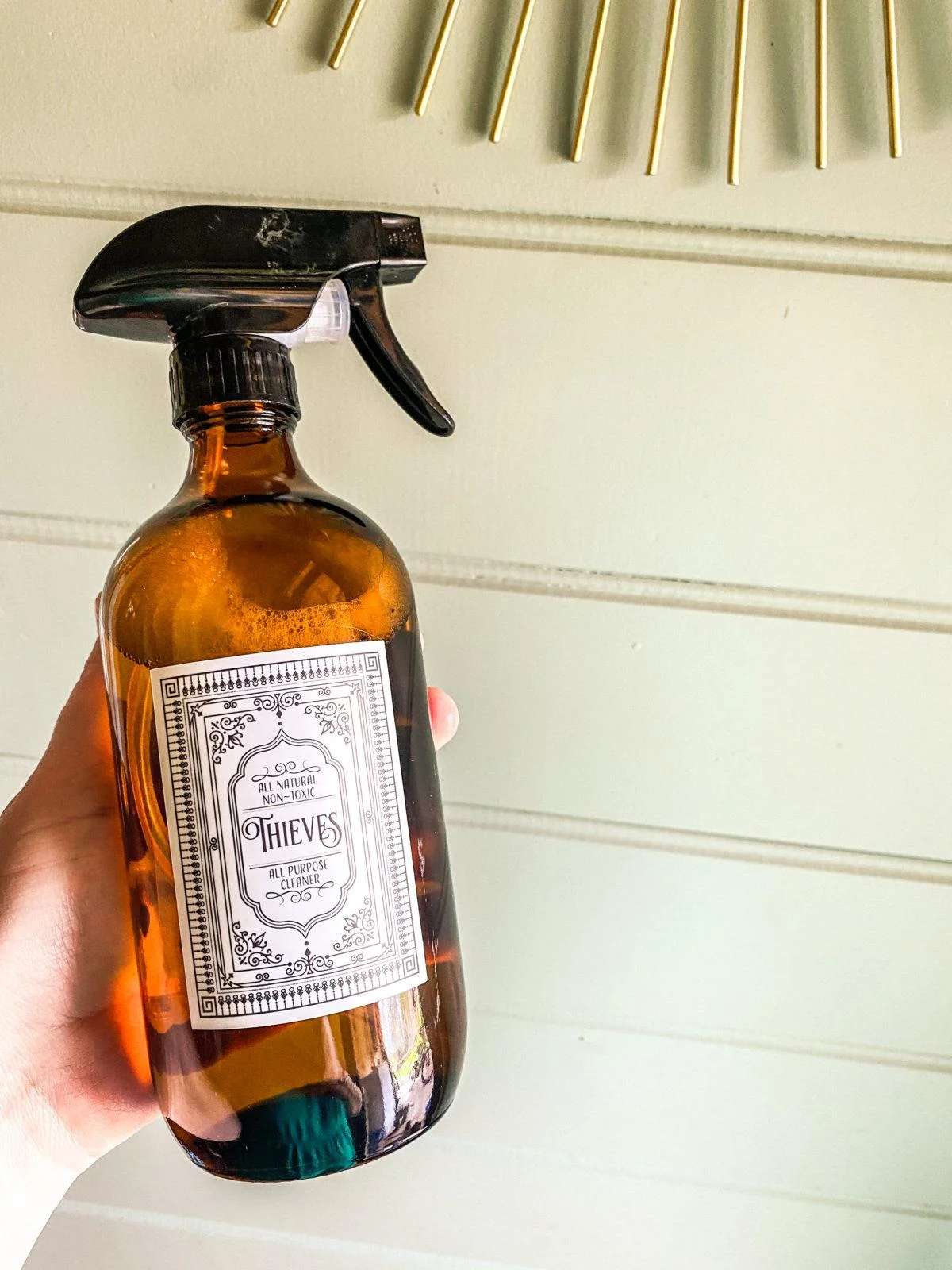 Thieves Cleaner-Spray Bottle Label, Art Deco style - Image 2