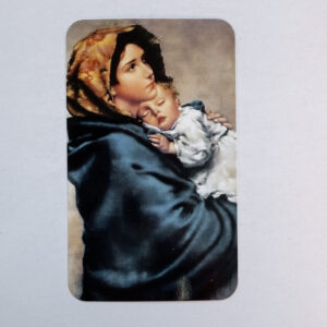 Memorare Prayer Card, Madonna of the Streets image, Catholic Prayer Card